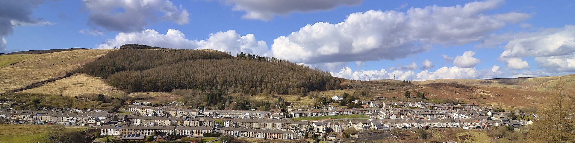 Beautiful views from the Bwlch Mountain in the Rhondda, South Wales. UK