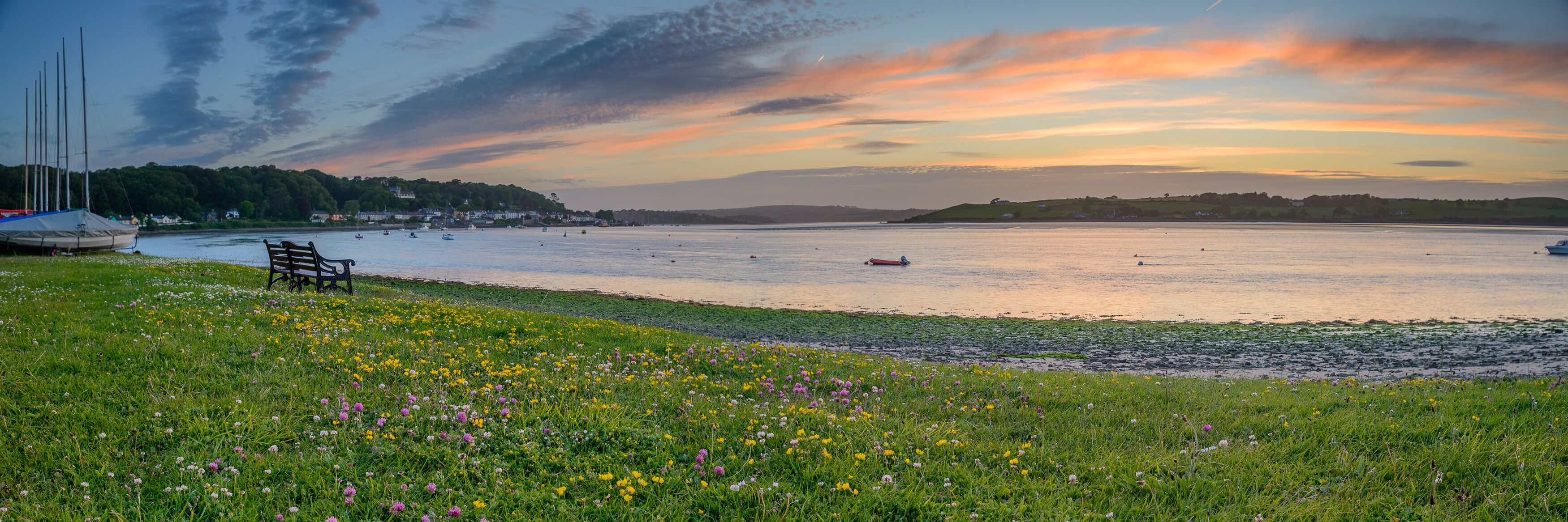Courtmacsherry, Ireland. Panoramic shot.