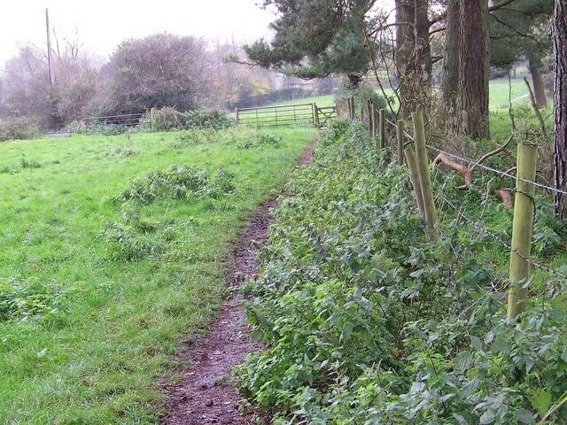 Footpath, East Knoyle The footpath takes walkers from the church to the A350.