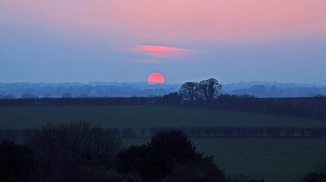 Sunset over Manor Farm Sixpenny Handley