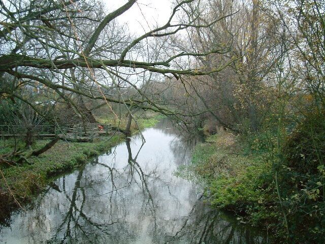 River Colne. One of the many rivers of this name, from the bridge in Accommodation Lane.
