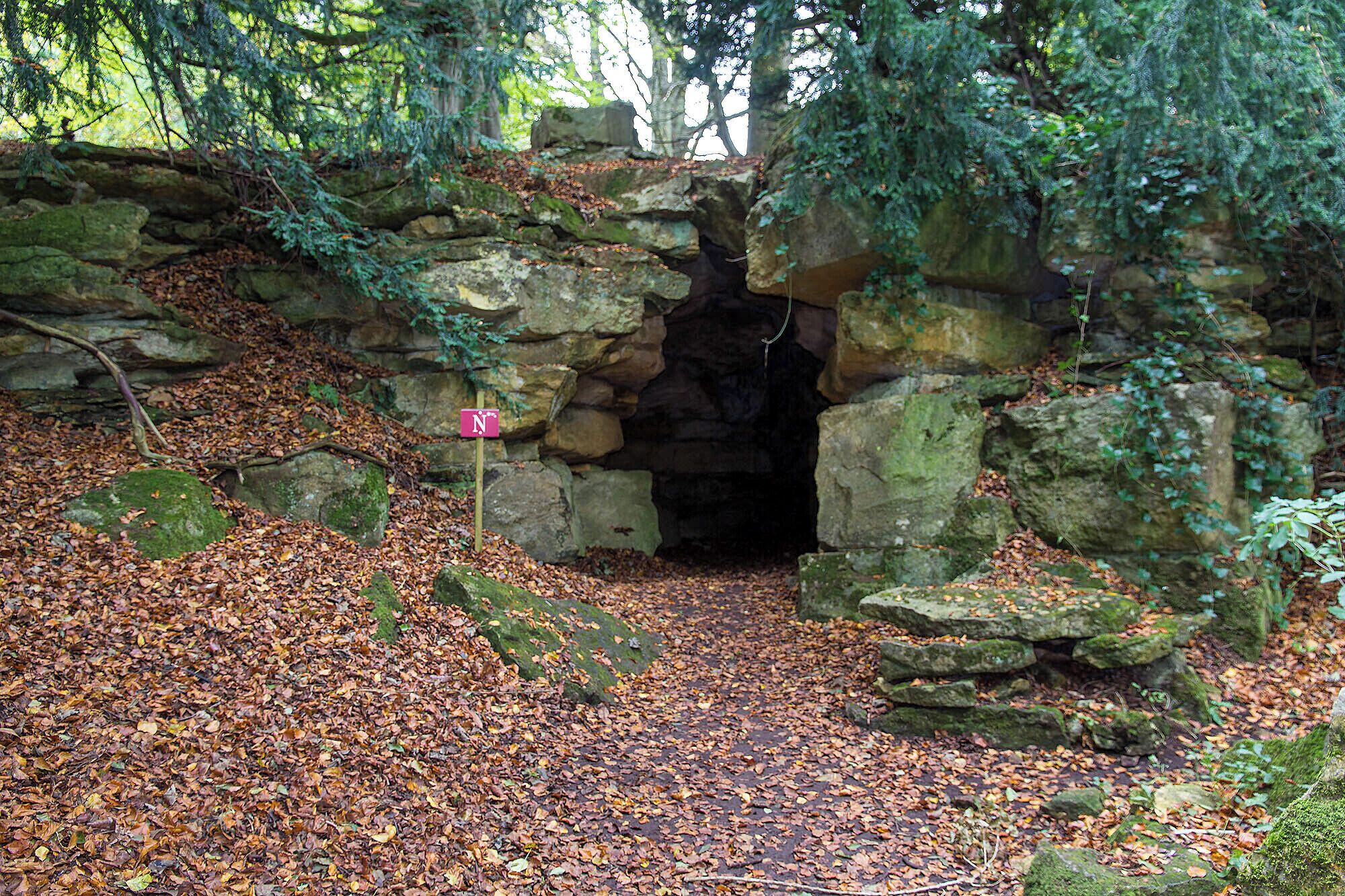 The Hermit's Cave, Batsford Arboretum.
