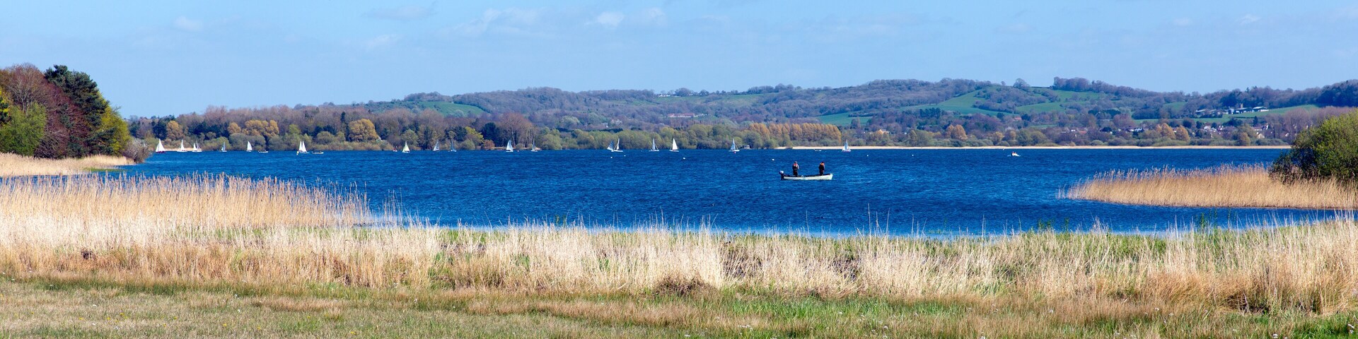 Chew Valley Lake and reservoir Somerset England uk panorama