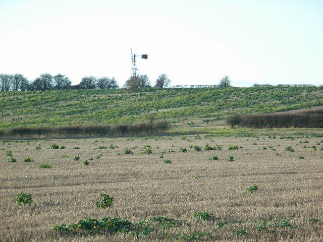 Windpump On the brow of the hill near Rowborough Farm (and visible from the nearby A429) stands this wind pump.
