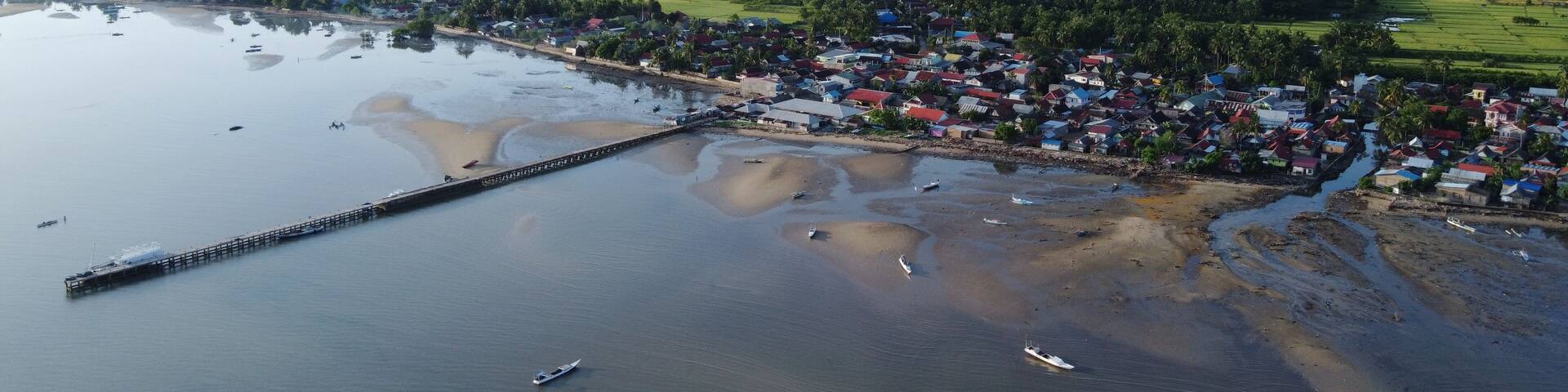 Aerial shot of Jampea island, Selayar, Indonesia.