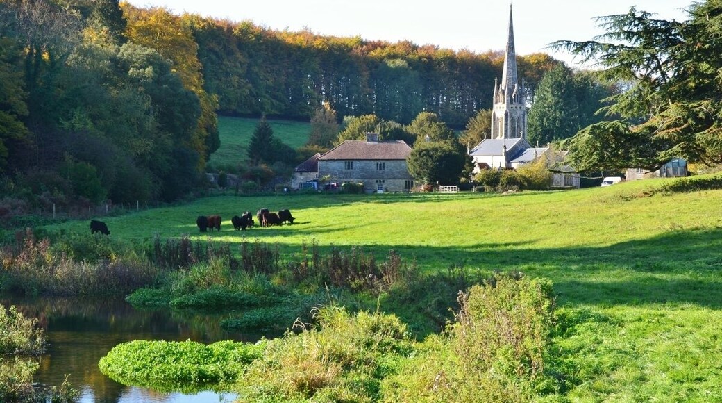 Teffont Evias: View of Church of St Michael and All Angels