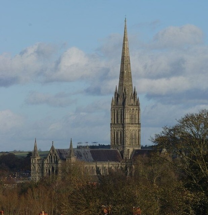 Salisbury Cathedral From Harnham Hill A viewpoint for the winter months, after the trees have shed most of their leaves. http://www.salisburycathedral.org.uk/