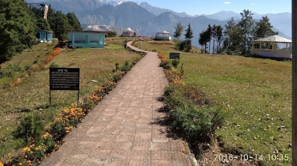 Nanda Devi Temple with the Himalaya in the backdrop.