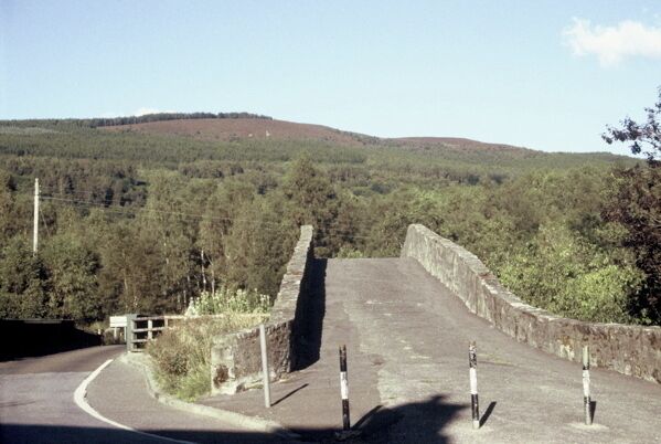 Tummel Bridges Old Wade bridge viewed from south to North