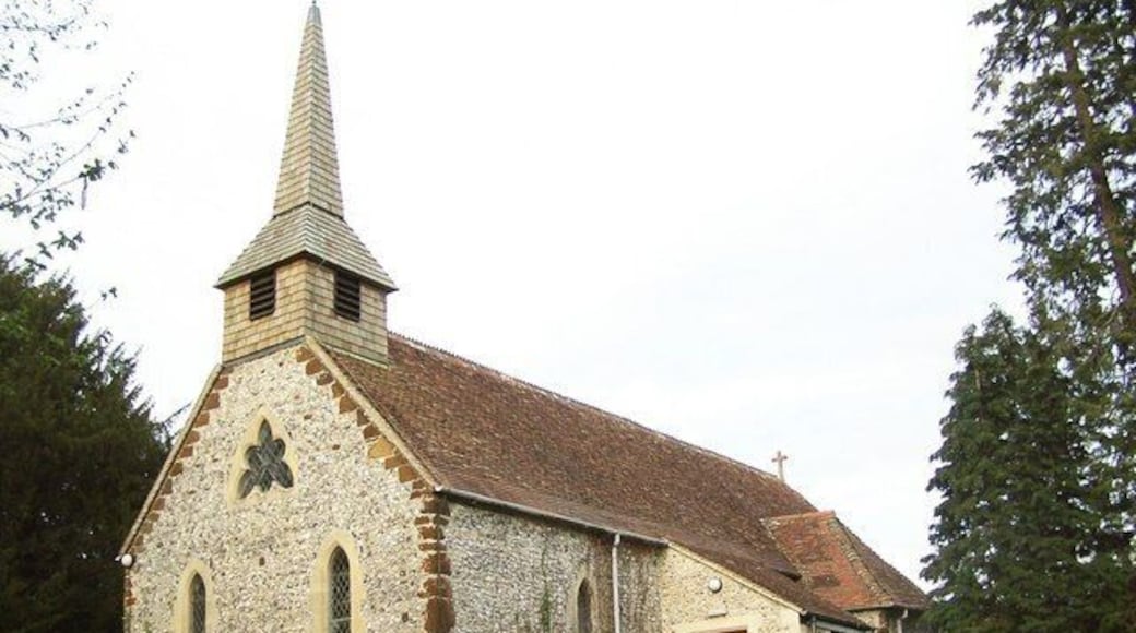 St. Peter's Church, Plaitford Viewed from the south west corner of the churchyard on a spring evening.