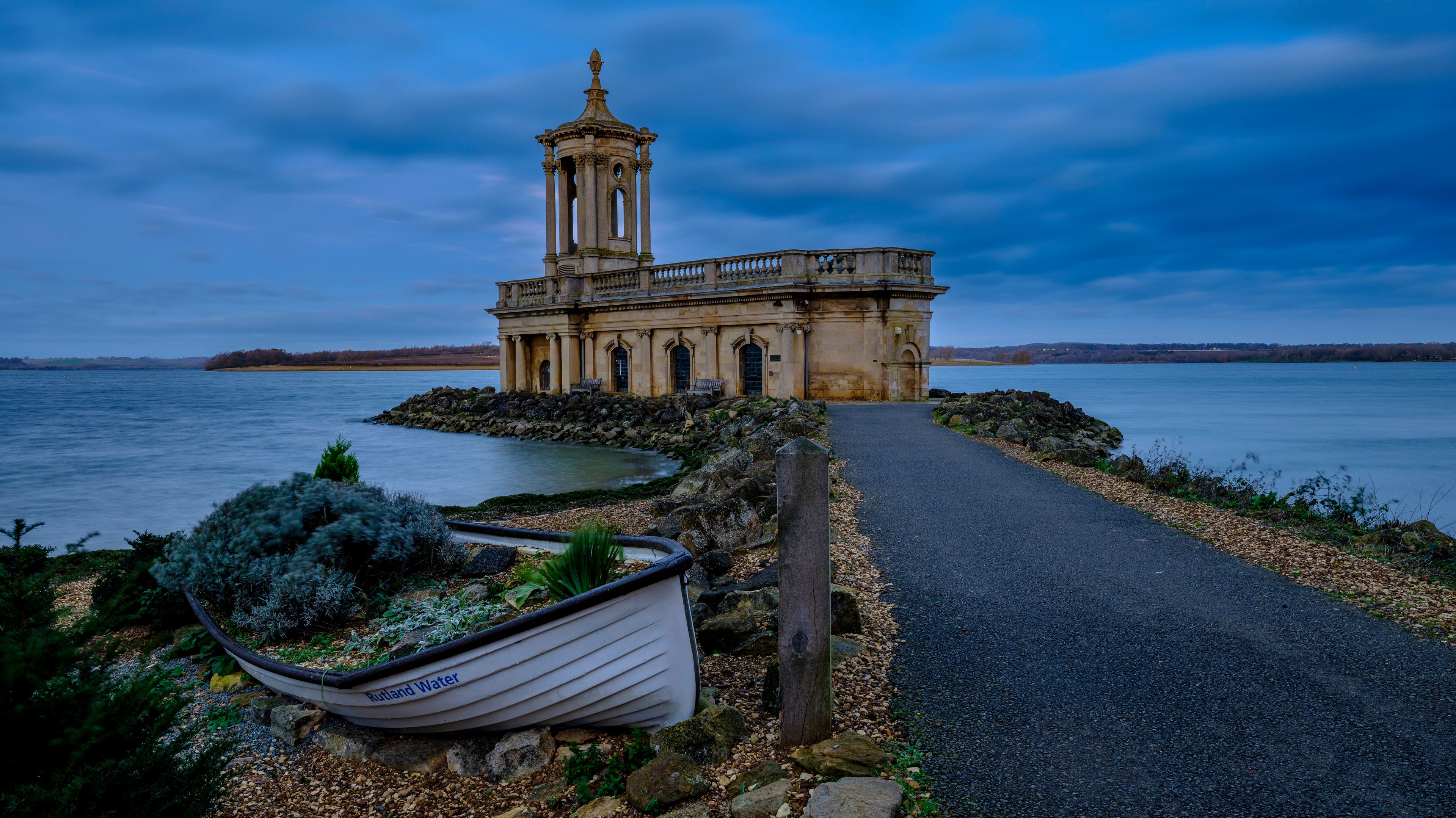 Sunrise over Normanton Church and Rutland Water