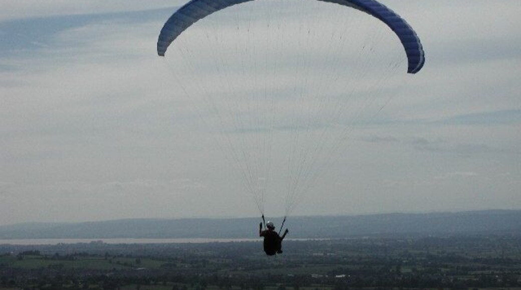 View overlooking the Severn Vale from Hill. This sort of view is one of the reasons we paraglide. We can get interesting views of geographical features from the air as well!