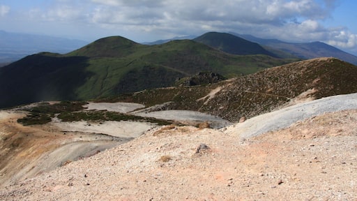The West view from Iwaonupuri in Hokkaido. Nitonupuri in the center.