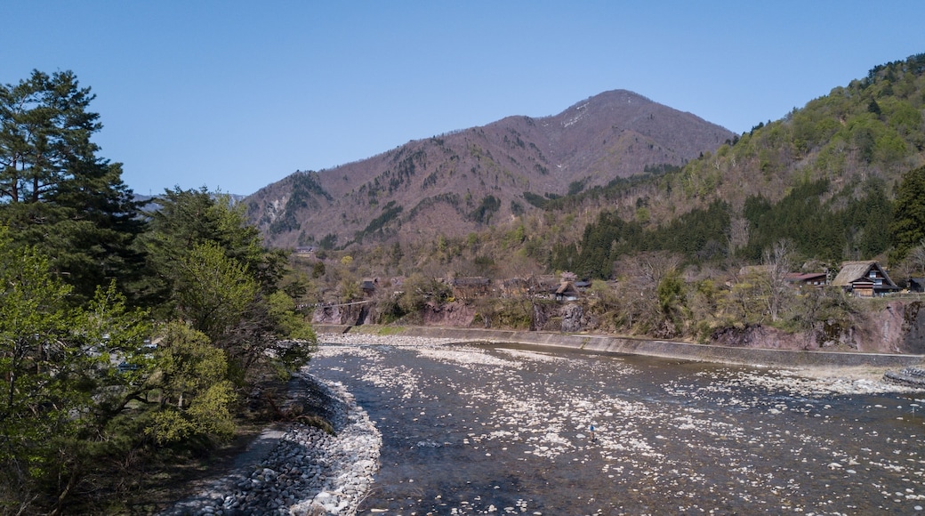 View of Shirakawa-go. UNESCO village in the Japanese Alps.