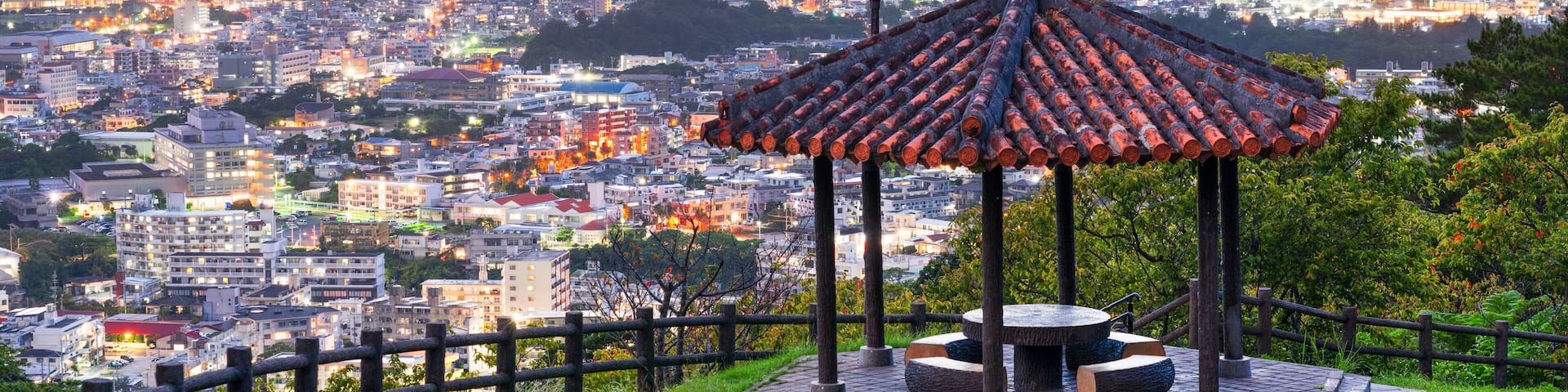 Nago, Okinawa, Japan Downtown Cityscape
