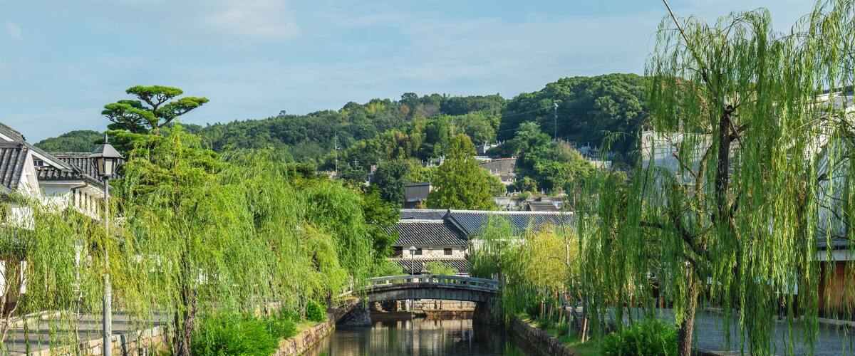 Scenery of Kurashiki Bikan Historical Quarter in Okayama, Chugoku, Japan