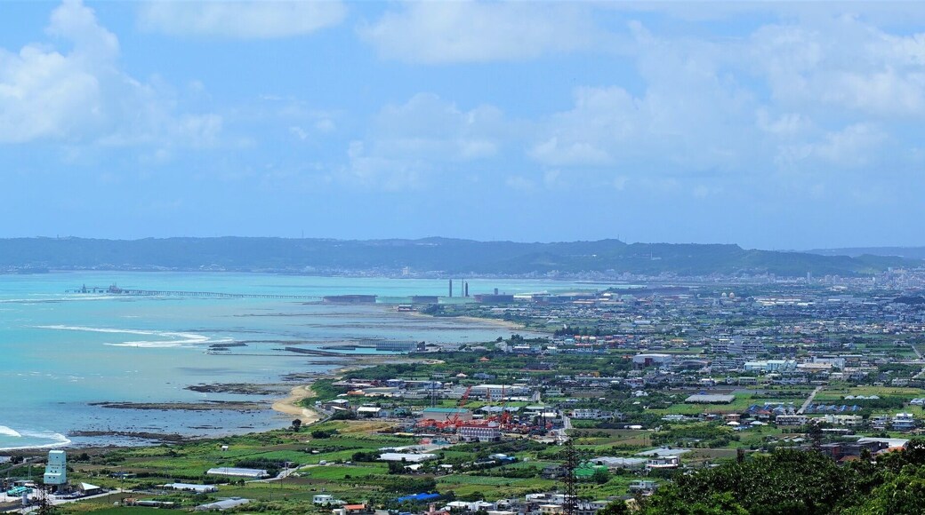 Aerial view from Nakagusuku Castle ruins. World heritage of Okinawa, Japan - 日本 沖縄県 世界遺産 中城城跡からの景色