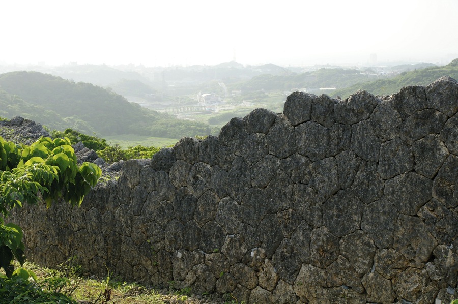 Nakagusuku Castle in Kitanakagusuku and Nakagusuku, Okinawa prefecture, Japan.