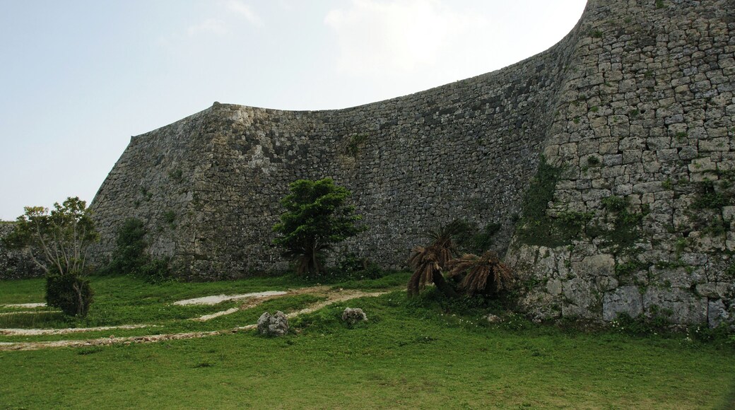 Nakagusuku Castle in Kitanakagusuku and Nakagusuku, Okinawa prefecture, Japan.