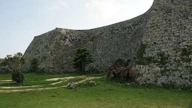 Nakagusuku Castle in Kitanakagusuku and Nakagusuku, Okinawa prefecture, Japan.