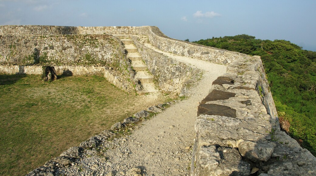 Nakagusuku Castle in Kitanakagusuku and Nakagusuku, Okinawa prefecture, Japan.