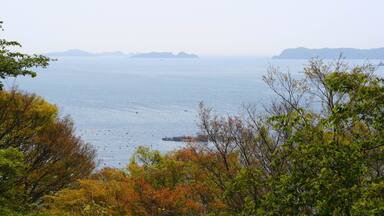 女川湾左から笠貝・江ノ島・平島・足島・早崎