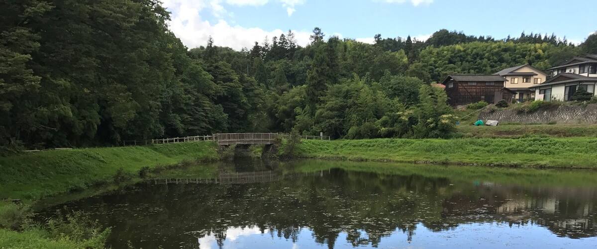 We were taking an afternoon drive and found this little hamlet that has a cute little hand built bridge at one end.