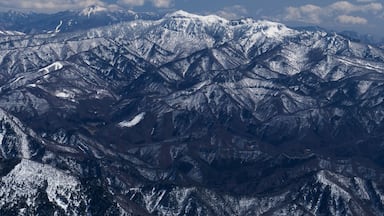 This is a retouched picture, which means that it has been digitally altered from its original version. Modifications: 3:2 Cropping &Color adjustment. The original can be viewed here: Mount Hotaka from Mount Tanigawa 2016-03-26.jpg. Modifications made by Batholith.