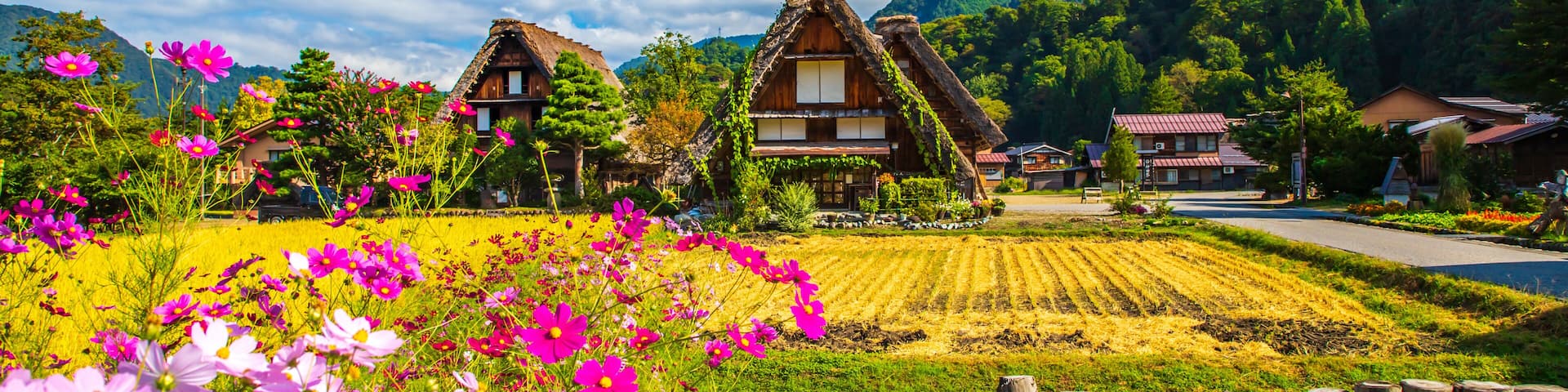 岐阜県白川郷 秋の風景