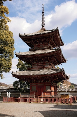 Ikaruga-dera (Hankyu-ji) in Taishi, Hyogo prefecture, Japan.