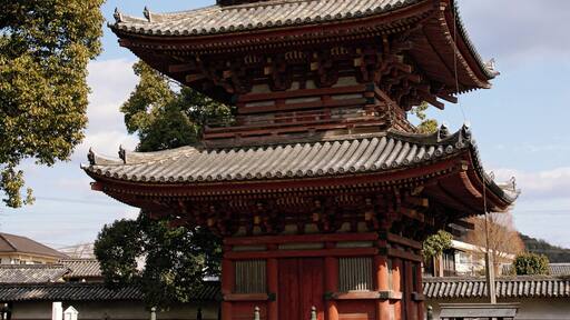 Ikaruga-dera (Hankyu-ji) in Taishi, Hyogo prefecture, Japan.