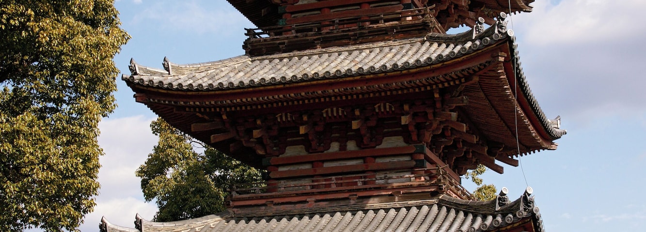 Ikaruga-dera (Hankyu-ji) in Taishi, Hyogo prefecture, Japan.