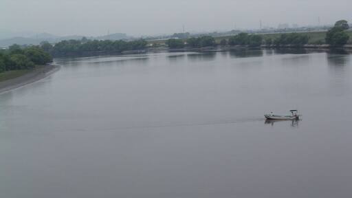 筑後川川漁師風景