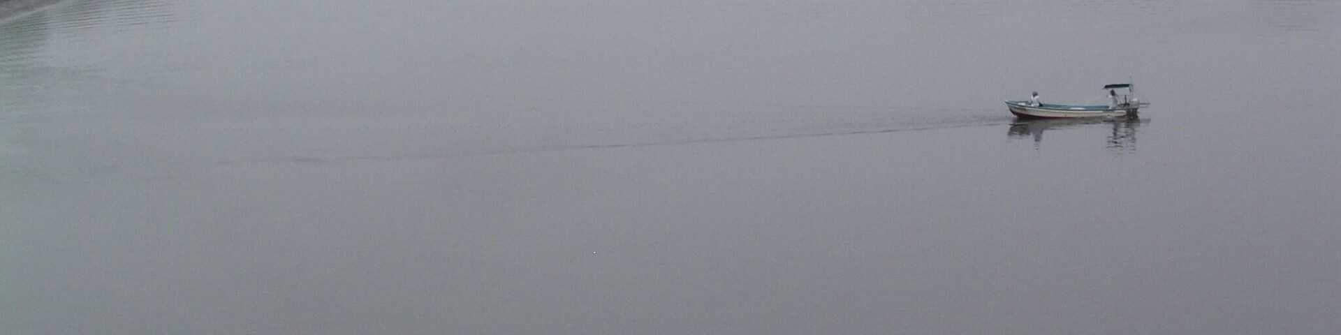 筑後川川漁師風景