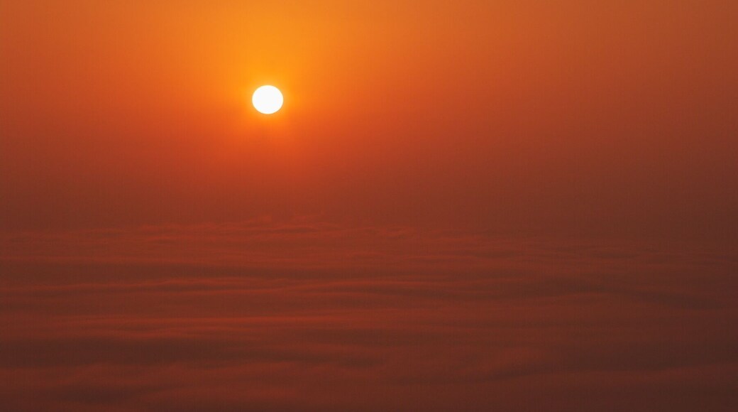 霧の中からの日の出