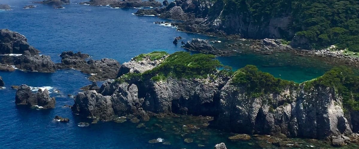 Wonderful beachs in Shikinejima, Izu islands, Tokyo