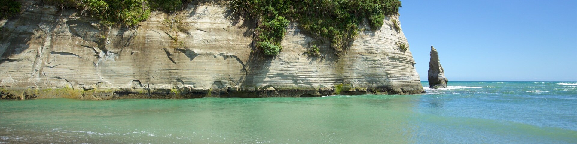 Urenui mostrando paisagens litorâneas, uma praia de pedras e litoral rochoso