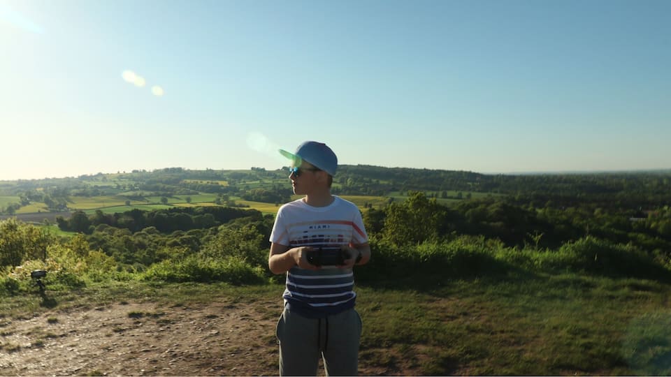 #bvsblue drone flying over kinver edge, using the DJI spark. Photo taken with a canon m50 + 15-45mm.