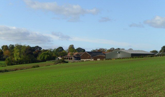Approaching Buton Leonard Looking towards the village from the footpath over Holber Hill.