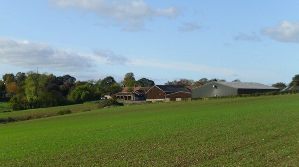 Approaching Buton Leonard Looking towards the village from the footpath over Holber Hill.
