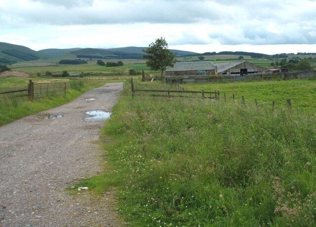 South West to Milton of Panholes Taken from the junction of road and farm track.