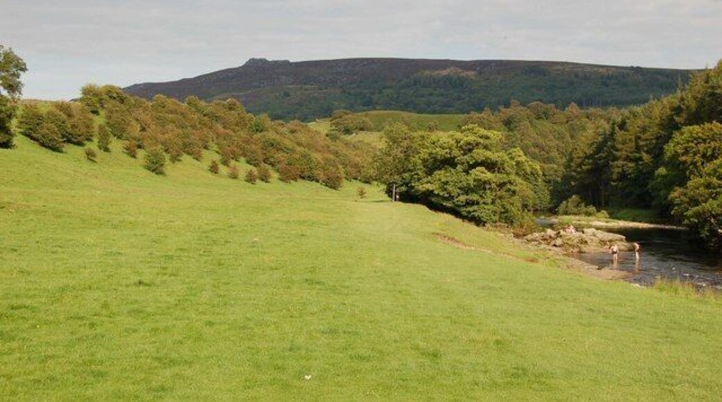 River Wharfe river bank. Part of the Dales Way Long Distance Walk