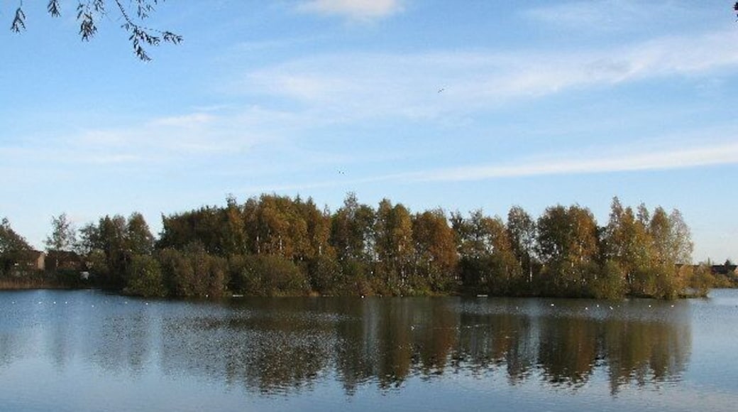 Balderton Lake. Former gravel pit that at one time used to be twice the size. But like most areas half has been infilled for new housing.