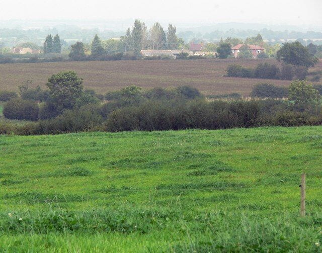 View across the Leicestershire countryside And into South Nottinghamshire.