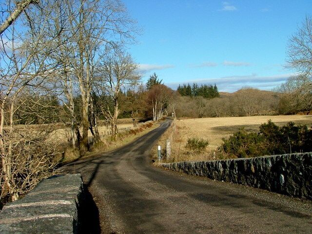 Musdale to Kilmore road Looking north at Barran.