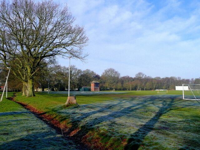 Cricket pitch at Bournemouth Sports Club The ground is adjacent to the airport at East Parley.