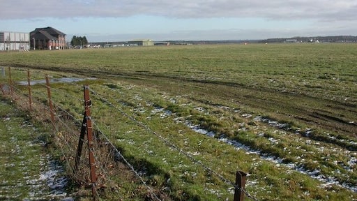 Bournemouth Airport, Western side. Looking East over to the runway. For a view of the Eastern side, see 1067767.