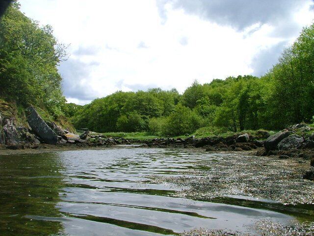 Inlet to Loch Craiglin Loch Craiglin is a tidal spur of Loch Sween which dries out at low tide.