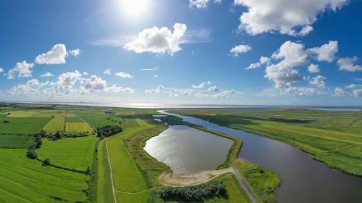 Landscape with the Leyhoerner-Sieltief by Greetsiel
