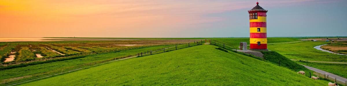 A beautiful lighthouse on the East Frisian coast